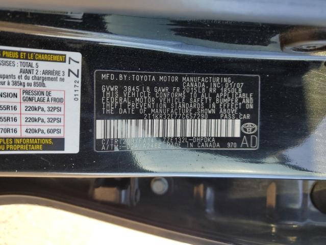 Photo 12 VIN: 2T1KR32E77C657290 - TOYOTA COROLLA 