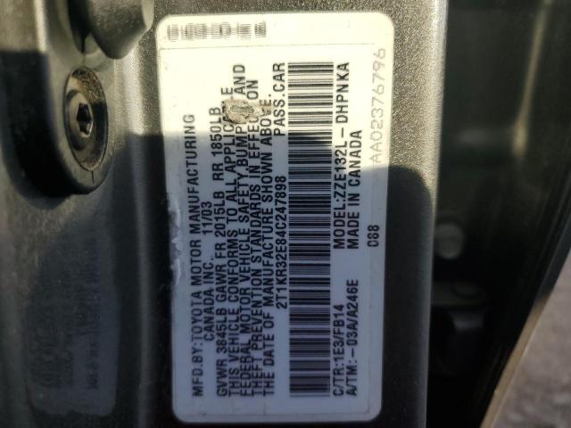 Photo 11 VIN: 2T1KR32E84C247898 - TOYOTA COROLLA MA 