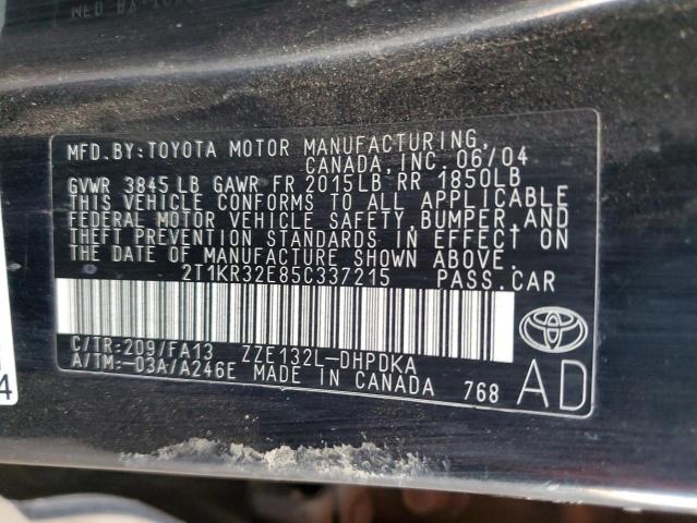 Photo 11 VIN: 2T1KR32E85C337215 - TOYOTA COROLLA 