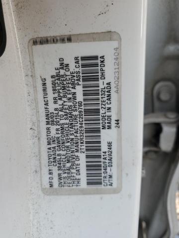 Photo 11 VIN: 2T1KR32E94C209760 - TOYOTA COROLLA MA 