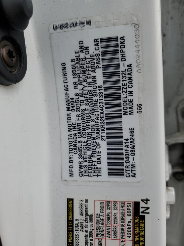 Photo 11 VIN: 2T1KR32EX4C313318 - TOYOTA MATRIX 