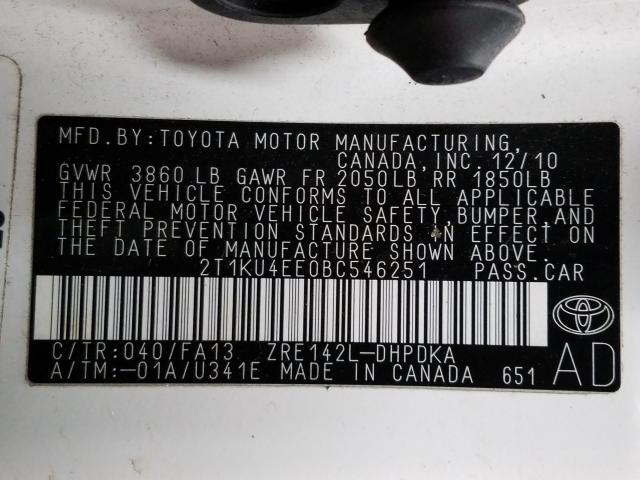 Photo 9 VIN: 2T1KU4EE0BC546251 - TOYOTA COROLLA MA 