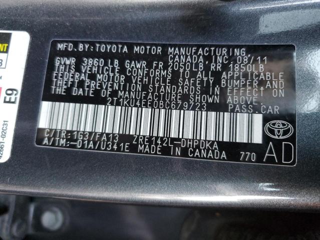 Photo 12 VIN: 2T1KU4EE0BC679723 - TOYOTA COROLLA MA 