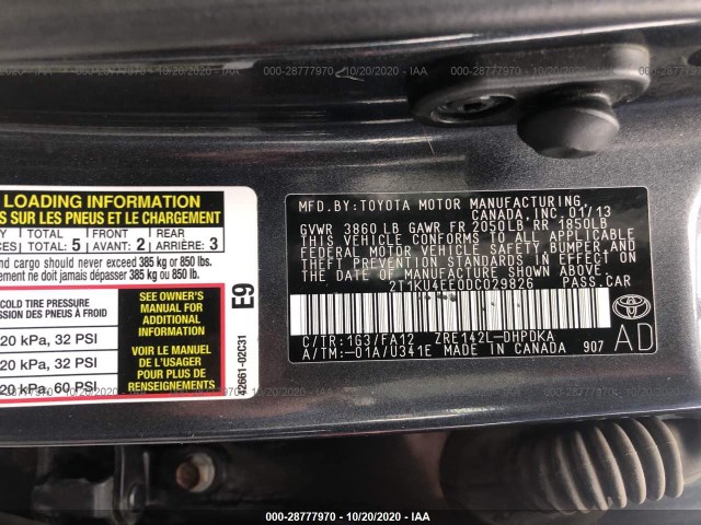 Photo 8 VIN: 2T1KU4EE0DC029826 - TOYOTA MATRIX 