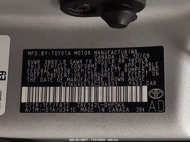 Photo 8 VIN: 2T1KU4EE1AC294931 - TOYOTA COROLLA MATRIX 