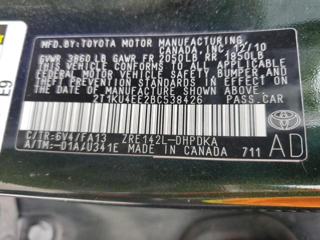 Photo 11 VIN: 2T1KU4EE2BC538426 - TOYOTA COROLLA MA 