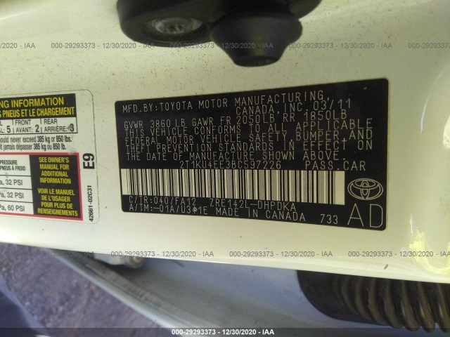 Photo 8 VIN: 2T1KU4EE3BC597226 - TOYOTA MATRIX 