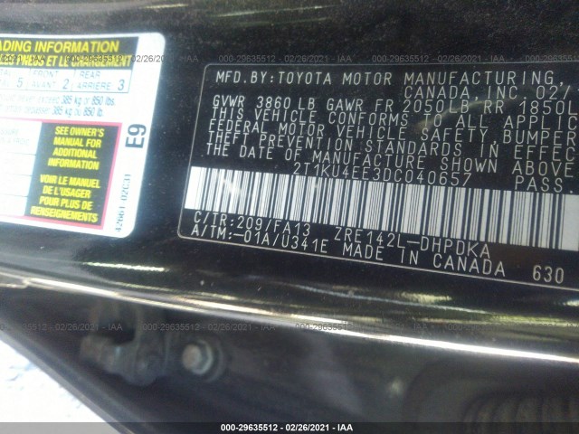 Photo 8 VIN: 2T1KU4EE3DC040657 - TOYOTA MATRIX 