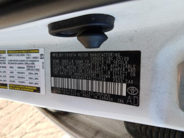 Photo 9 VIN: 2T1KU4EE4AC221598 - TOYOTA COROLLA MA 