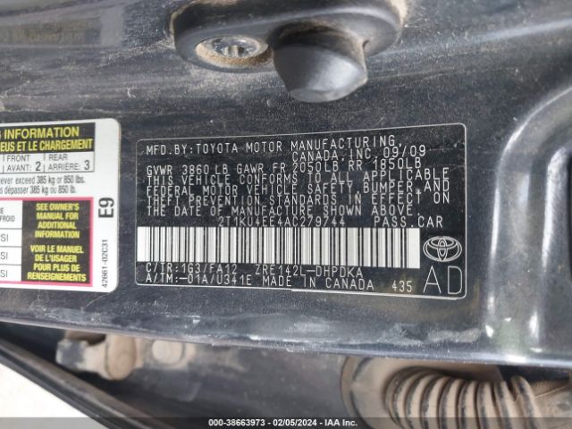 Photo 8 VIN: 2T1KU4EE4AC279744 - TOYOTA MATRIX 