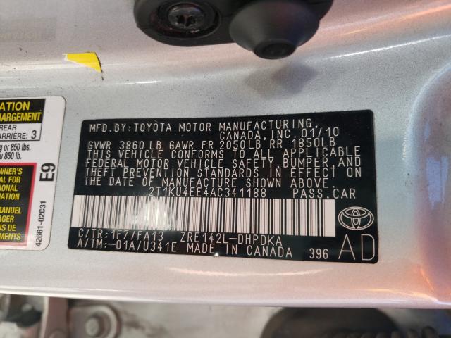 Photo 9 VIN: 2T1KU4EE4AC341188 - TOYOTA COROLLA MA 