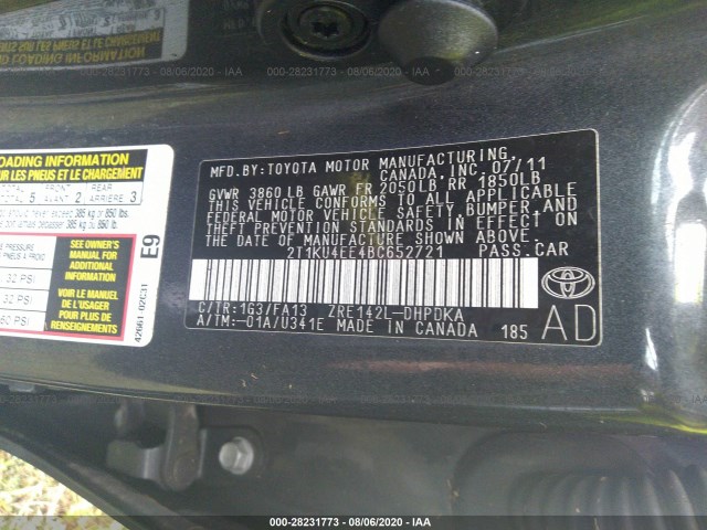 Photo 8 VIN: 2T1KU4EE4BC652721 - TOYOTA MATRIX 