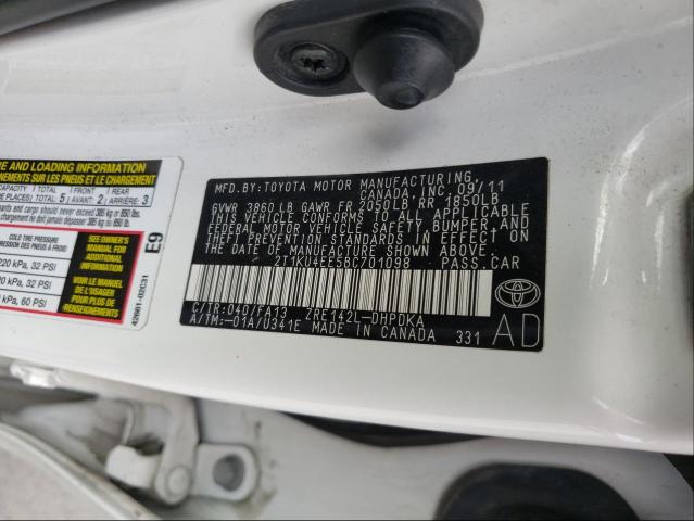 Photo 9 VIN: 2T1KU4EE5BC701098 - TOYOTA COROLLA MA 