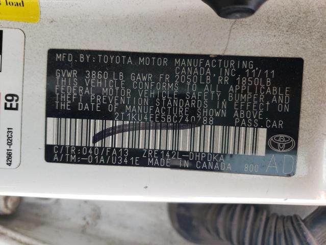 Photo 9 VIN: 2T1KU4EE5BC740788 - TOYOTA COROLLA MA 