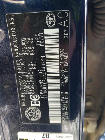 Photo 11 VIN: 2T1KU4EE7AC441821 - TOYOTA COROLLA MA 