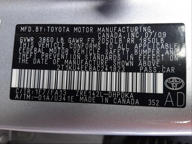 Photo 9 VIN: 2T1KU4EE8AC241823 - TOYOTA COROLLA MA 