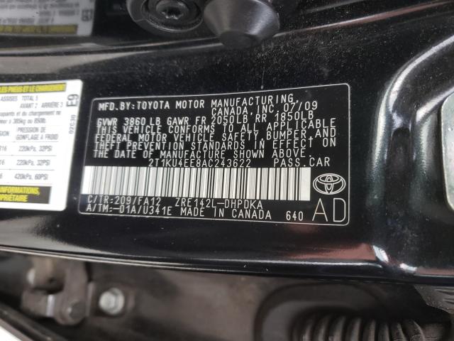 Photo 9 VIN: 2T1KU4EE8AC243622 - TOYOTA COROLLA MA 