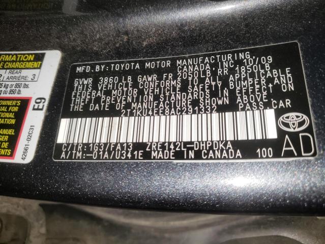 Photo 9 VIN: 2T1KU4EE8AC291332 - TOYOTA COROLLA MA 