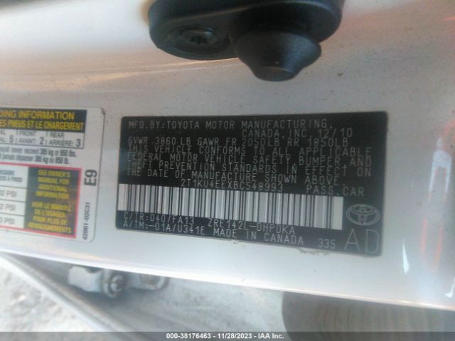 Photo 8 VIN: 2T1KU4EEXBC548993 - TOYOTA MATRIX 