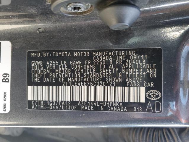 Photo 11 VIN: 2T1LE4EE7BC020121 - TOYOTA COROLLA MA 