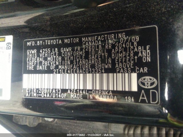 Photo 8 VIN: 2T1LE4EE8AC013354 - TOYOTA MATRIX 