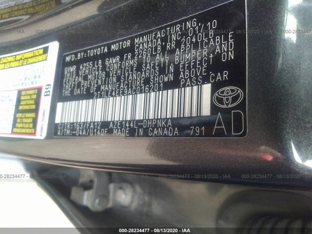 Photo 8 VIN: 2T1LE4EE9AC016201 - TOYOTA MATRIX 