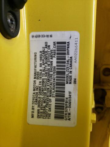 Photo 11 VIN: 2T1LR32E24C170286 - TOYOTA COROLLA MA 