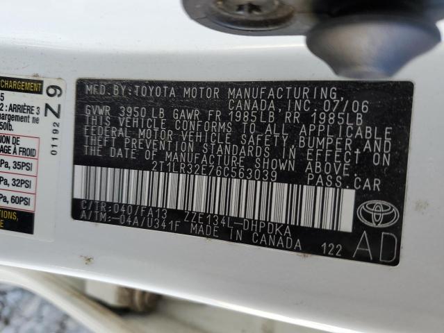 Photo 11 VIN: 2T1LR32E76C563039 - TOYOTA COROLLA MA 