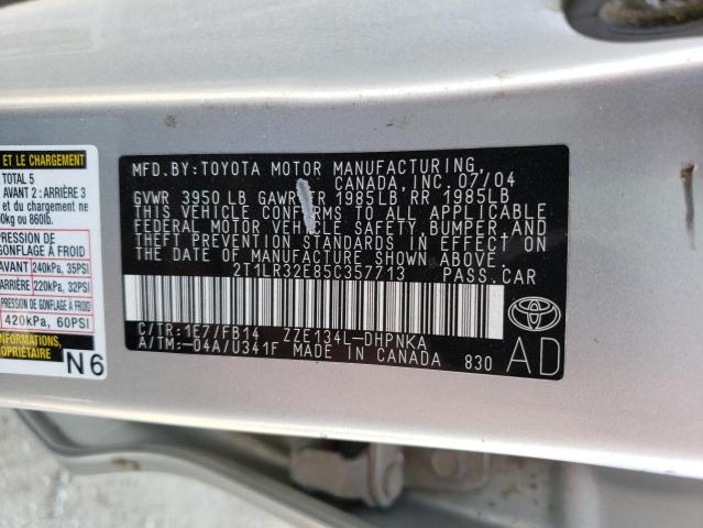 Photo 11 VIN: 2T1LR32E85C357713 - TOYOTA COROLLA MA 