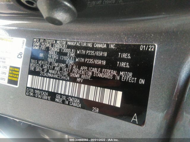 Photo 8 VIN: 2T2AZMAA4NC234434 - LEXUS RX 