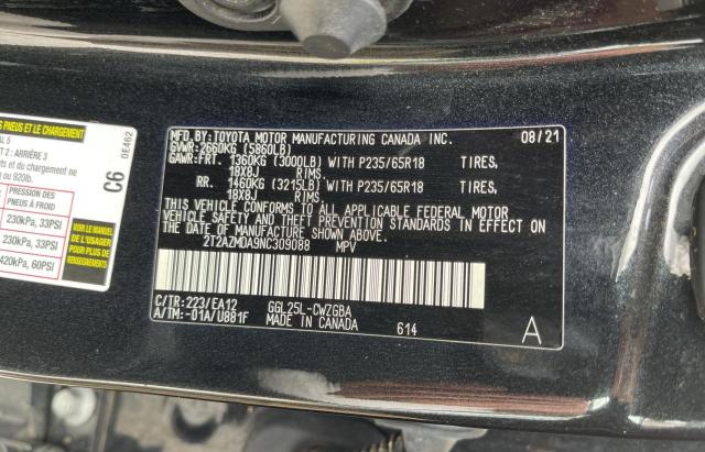 Photo 9 VIN: 2T2AZMDA9NC309088 - LEXUS RX 350 BAS 