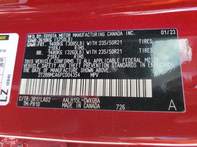 Photo 12 VIN: 2T2BBMCA6PC004354 - LEXUS RX 350H BA 