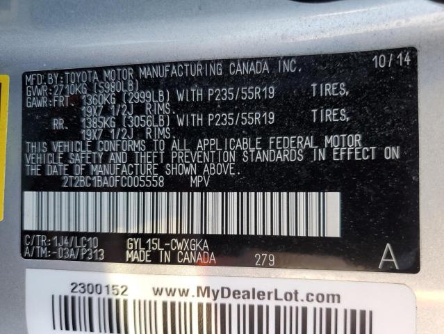 Photo 12 VIN: 2T2BC1BA0FC005558 - LEXUS RX450 