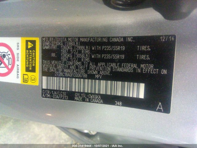 Photo 8 VIN: 2T2BC1BA0FC006788 - LEXUS RX 450H 