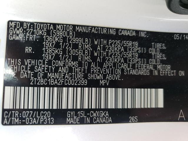 Photo 12 VIN: 2T2BC1BA2FC002399 - LEXUS RX 450H 