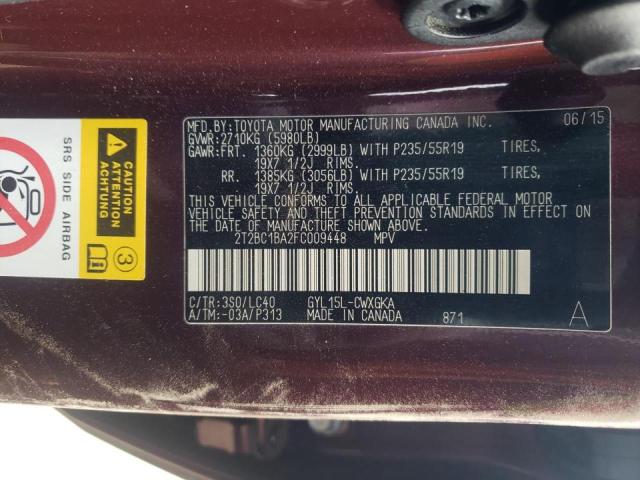 Photo 9 VIN: 2T2BC1BA2FC009448 - LEXUS RX 450H 