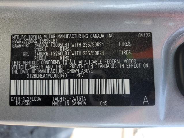 Photo 12 VIN: 2T2BCMEA1PC006040 - LEXUS RX 500H F 