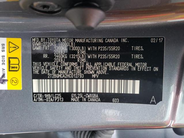 Photo 11 VIN: 2T2BGMCA2HC012793 - LEXUS RX 450H BA 