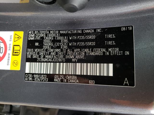 Photo 9 VIN: 2T2BGMCA6JC028615 - LEXUS RX 450H 