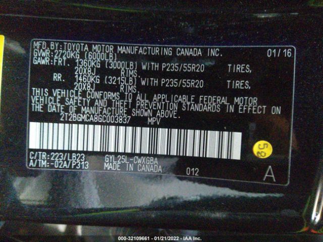 Photo 8 VIN: 2T2BGMCA8GC003837 - LEXUS RX 450H 