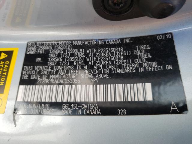 Photo 9 VIN: 2T2BK1BA0AC053055 - LEXUS RX 350 