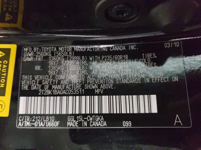 Photo 9 VIN: 2T2BK1BA0AC053511 - LEXUS RX 350 