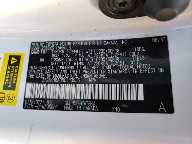 Photo 9 VIN: 2T2BK1BA0BC113935 - LEXUS RX 350 