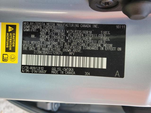 Photo 12 VIN: 2T2BK1BA0CC129070 - LEXUS RX 350 