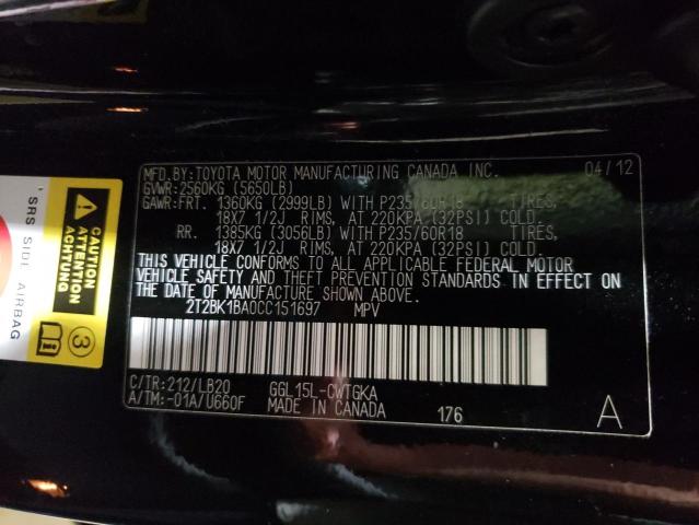 Photo 9 VIN: 2T2BK1BA0CC151697 - LEXUS RX 350 