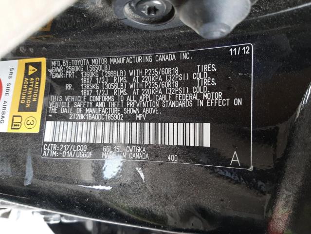 Photo 12 VIN: 2T2BK1BA0DC185902 - LEXUS RX 350 BAS 