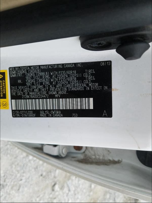 Photo 9 VIN: 2T2BK1BA0DC224472 - LEXUS RX 350 BAS 