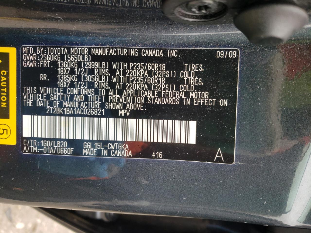 Photo 12 VIN: 2T2BK1BA1AC026821 - LEXUS RX 