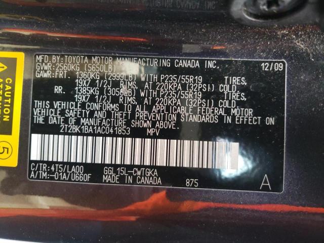 Photo 9 VIN: 2T2BK1BA1AC041853 - LEXUS RX 350 