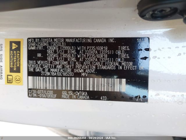 Photo 8 VIN: 2T2BK1BA1DC185293 - LEXUS RX 350 